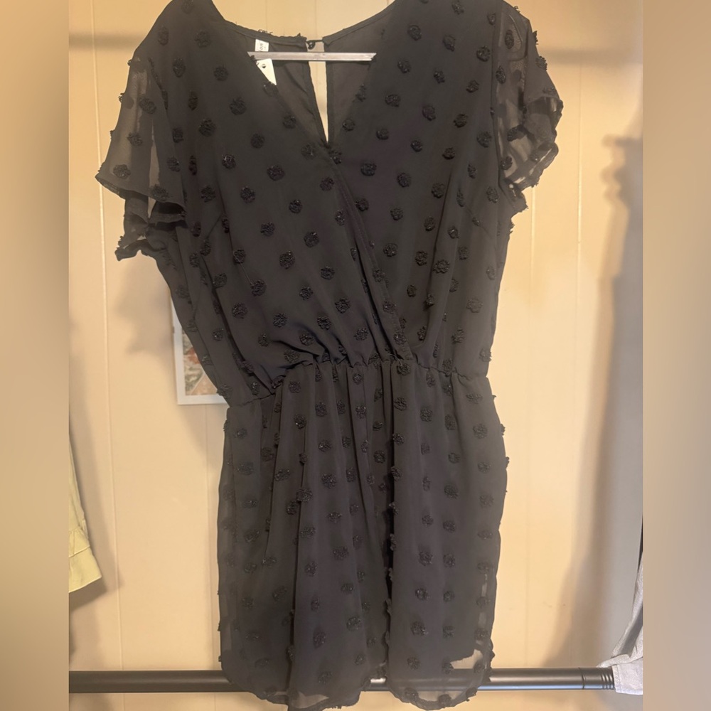Black Chiffon Romper